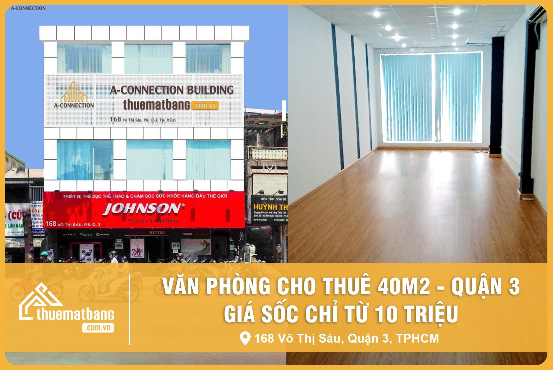 CHO THUÊ VĂN PHÒNG TẠI VÕ THỊ SÁU QUẬN 3,40M2 12TR