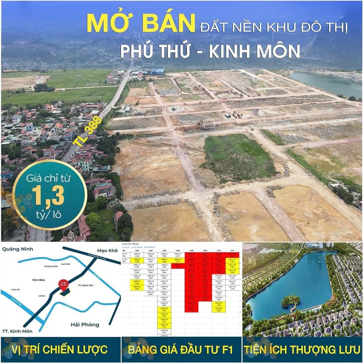 Đất nền 90m2 thị xã Kinh Môn, Hải Dương