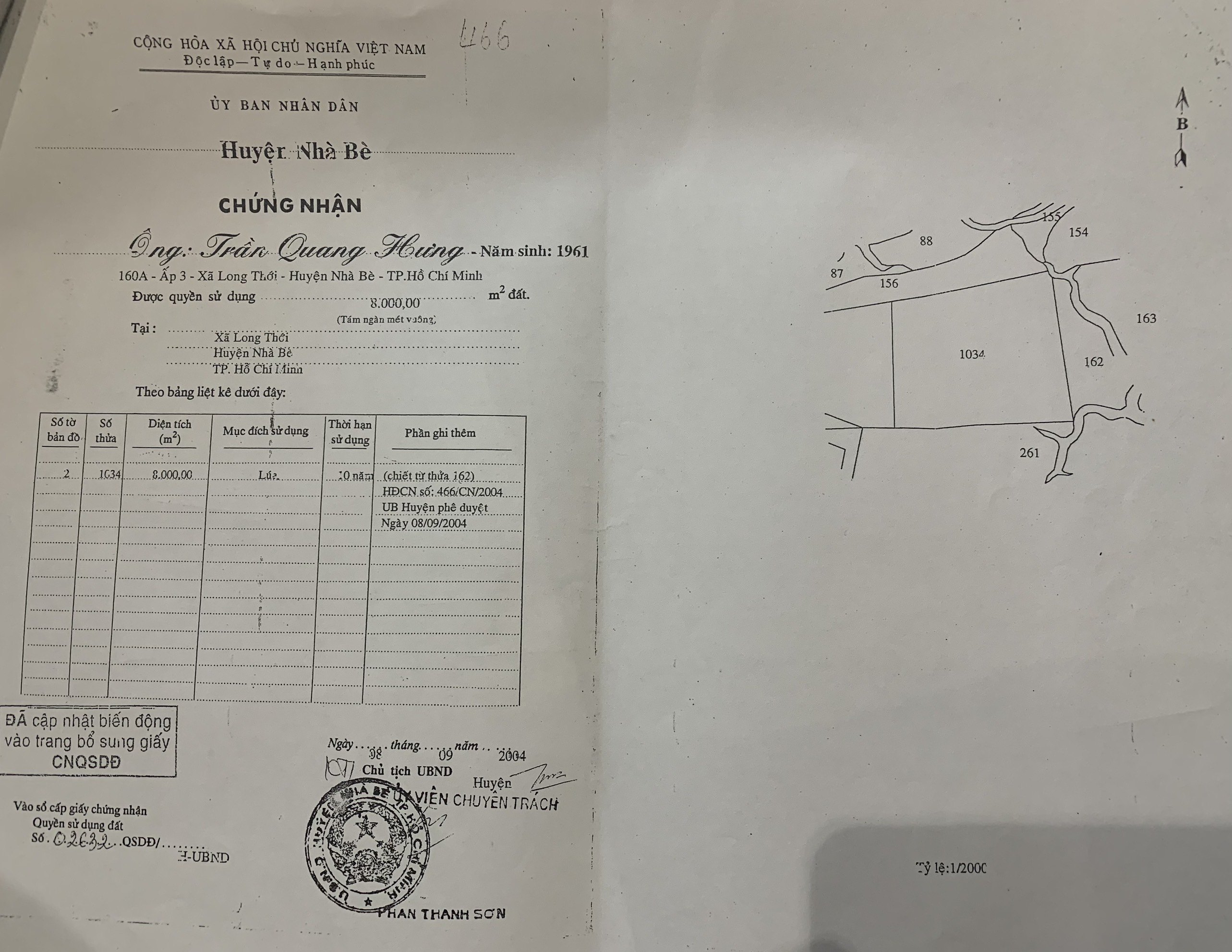 Cần bán nhanh lô đất ở Nhà Bè, giá rẻ.